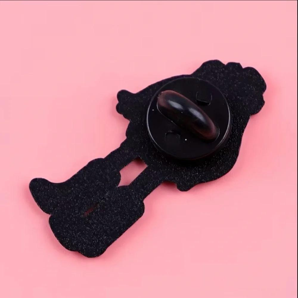 Frog Enamel Pin with Pink Cowboy Boots - Picture 4 of 4